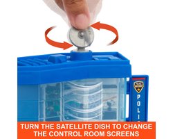 foto van Matchbox Action Drivers Politie Centrale Verkeers Speelset Met Speelgoedautobanen Auto Transparant