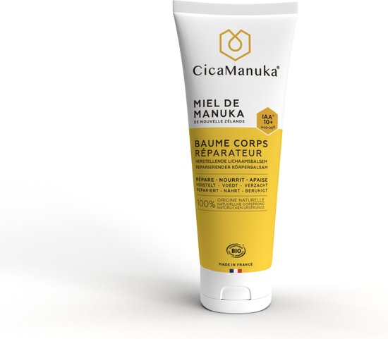 CicaManuka - Baume Corps Réparateur au Miel de Manuka IAA10+ - Crème de Jour - Hydratant et Apaisant - 200 ml