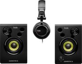 Hercules DJMonitor 32 - DJ speakerset - 2x15 watt RMS + HDP DJ45 - DJ koptelefoon - Zwart