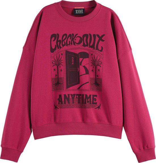 Scotch & Soda Boyfriend Fit Front Artwork Pull graphique Femme