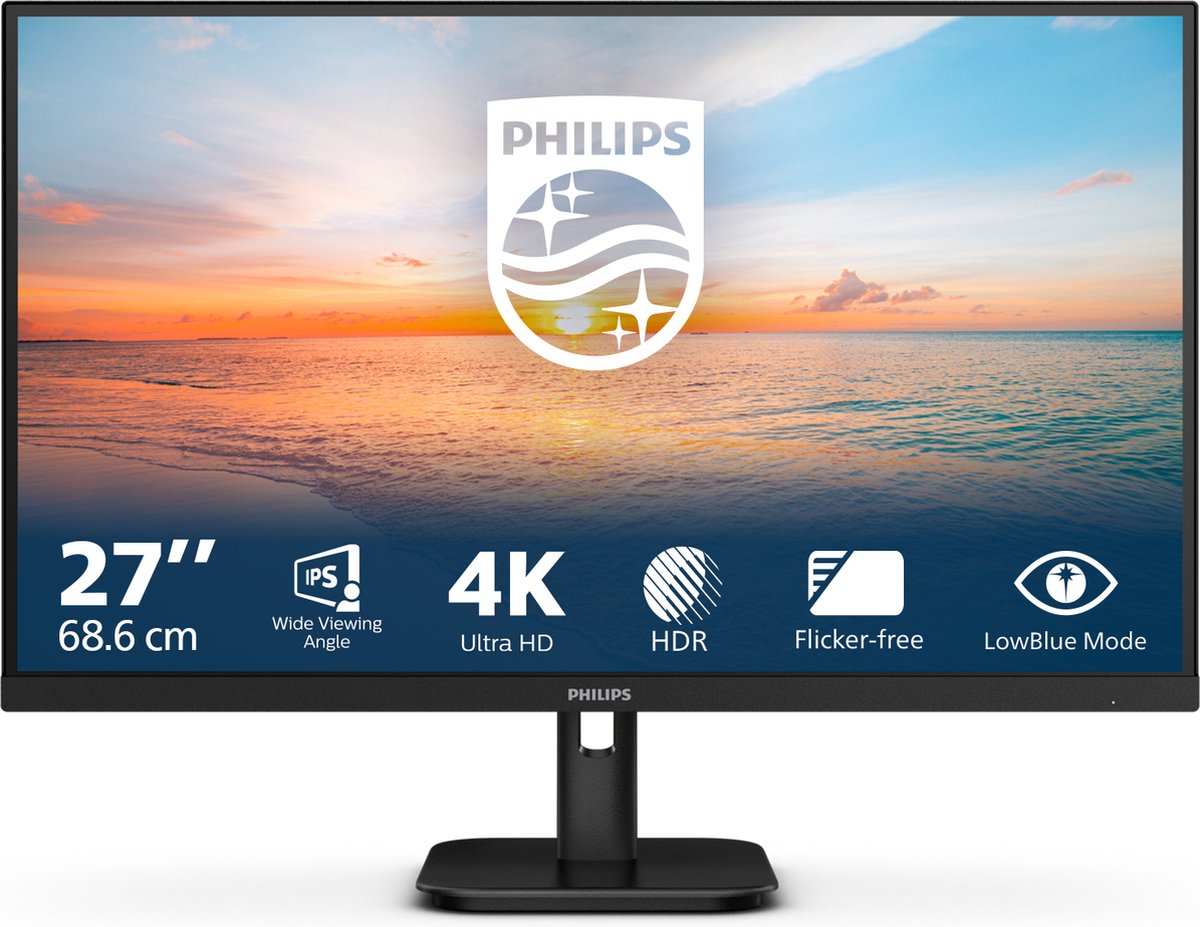 Philips 4K UHD ledmonitor 2x HDMI, 1x DisplayPort, HDR10, sound