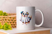 Mug Shepherd Australian Spooky - chiens - Halloween - chiots - amour de chiot - amoureux des chiens - chien - chiens - amour de chiot - mon chien - amour de chien