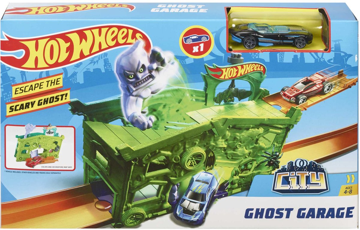 Hot Wheels Ghost Garage Racebaan - Hot wheels Autootjes Baan