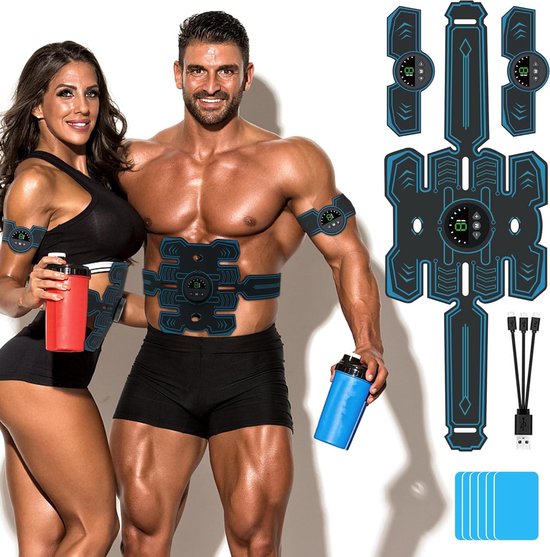 Zinueen EMS Buikspiertrainer, elektrisch, buiktrainer voor thuis, 10 modi en 30 intensiteiten, buikspierstimulator, spierstimulator, sporttoestellen, thuis, voor mannen en vrouwen Zinueen EMS Buikspiertrainer, elektrisch, buiktrainer voor thuis, 10 modi en 30 intensiteiten, buikspierstimulator, spierstimulator, sporttoestellen, thuis, voor mannen en vrouwen