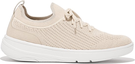 Baskets pour femmes à lacets FitFlop Super-Q Knit pour femme - Beige Paris