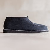 Chaussons en peau de mouton - Chaussons homme en agneau - Gris - Taille 49