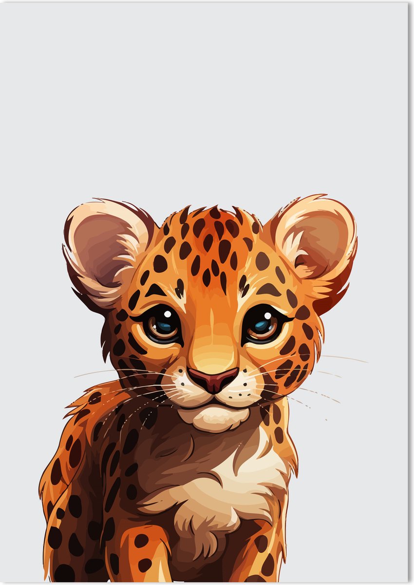 Cheetah Poster 70 x 50 cm - Poster Kinderkamer - Dierenposter - Babykamer decoratie