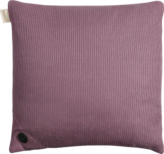 Kuddle Warmtekussen Oplaadbaar - Gebreid 'Old Pink' 45x45cm - Draadloos & Elektrisch - Inclusief Powerbank