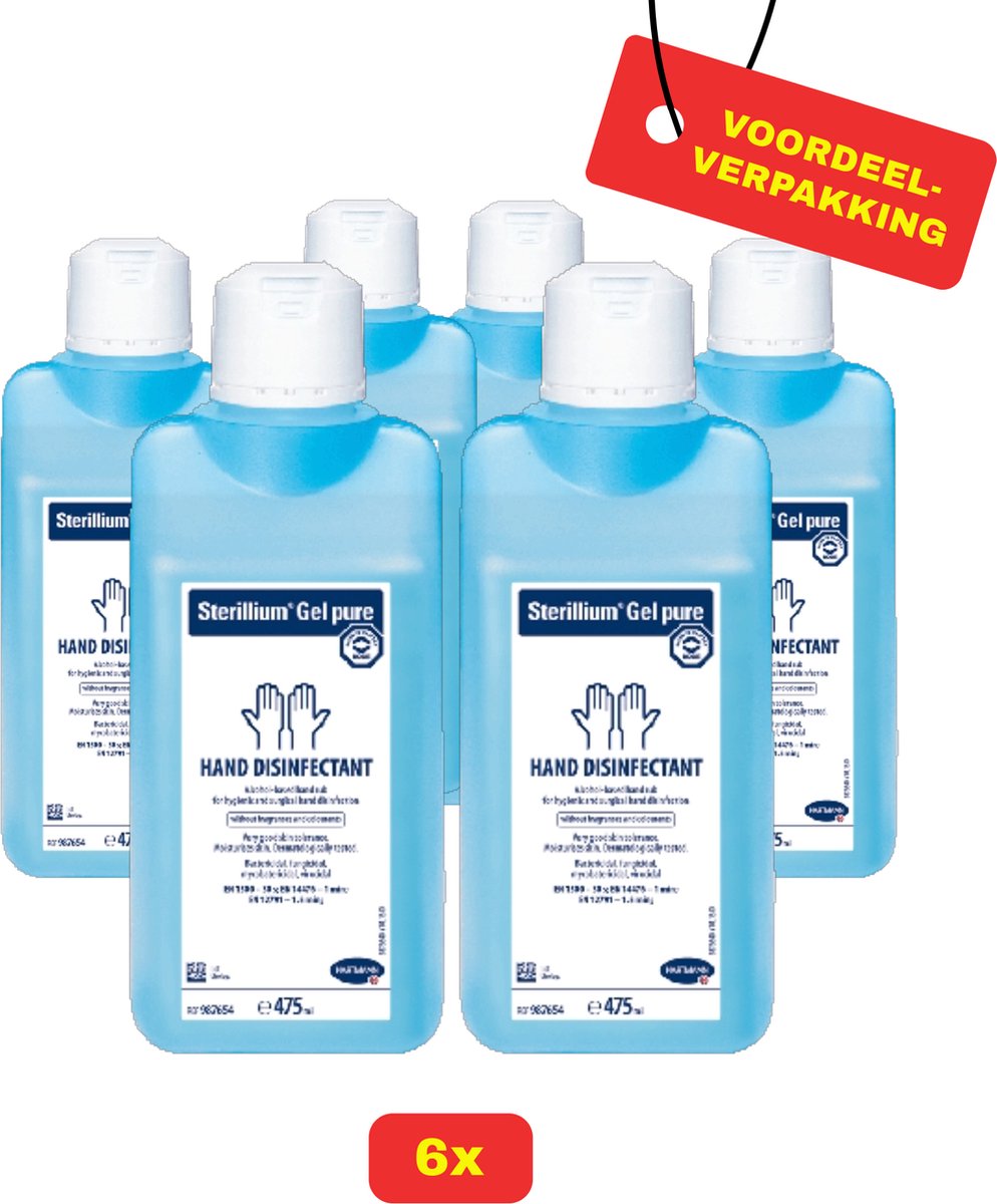 Goedkoopste 6 x Sterillium GEL. Handdesinfectant van Hartmann - 6 x 475ml - Voordeelverpakking!