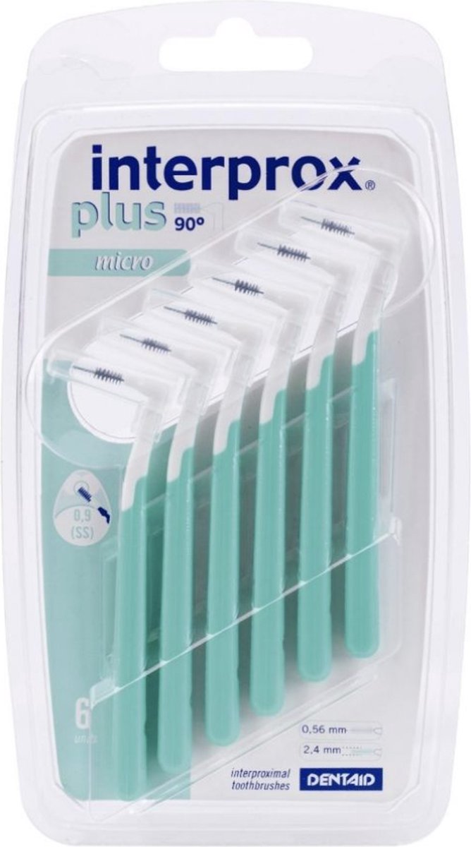 Goedkoopste Interprox Plus Micro- 2.4 mm - Groen - 3 x 6 stuks - Voordeelpakket