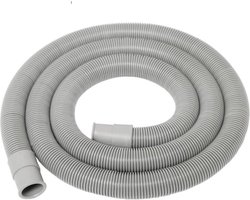 Universele afvoerslang 3/4 x 3 meter - met houder verlenging - voor wasmachine en vaatwasser - Ø 19/22 mm - gebogen houder