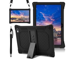 Siliconen Stand Houder Tablet Hoes 10 Inch voor TECLAST P20S P30S P20HD M40 M40 Plus - Universele Lederen Hoes voor Blackview Tab8 Tab 8E YESTEL T5 Folio Case Golden
