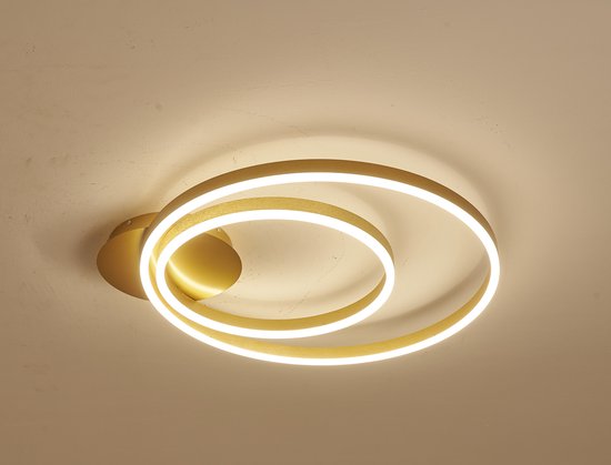 Plafonnier LED Hofstein – Suspension Moderne – Métal Nickel Mat/blanc – Pour Salon, Chambre – Neuf