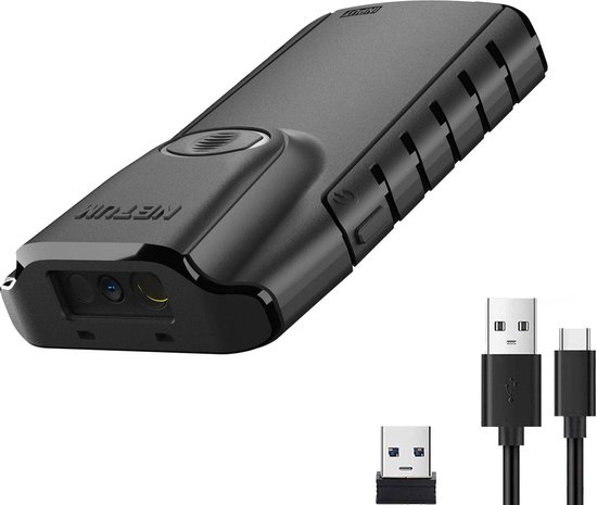 NETUM E800 - Bluetooth 2D Barcode Scanner - Draadloos met Back-Clip - Handmatige & Continue Scanmodi