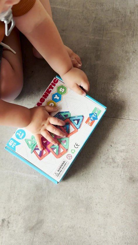 Magnetisch Speelgoed - Voordeelset 40 Stuks - Magnetic Tiles - Magnetisch Constructie Speelgoed - Montessori Speelgoed - Veilig Voor Kinderen - Magnetisch Speelgoed Bouwset