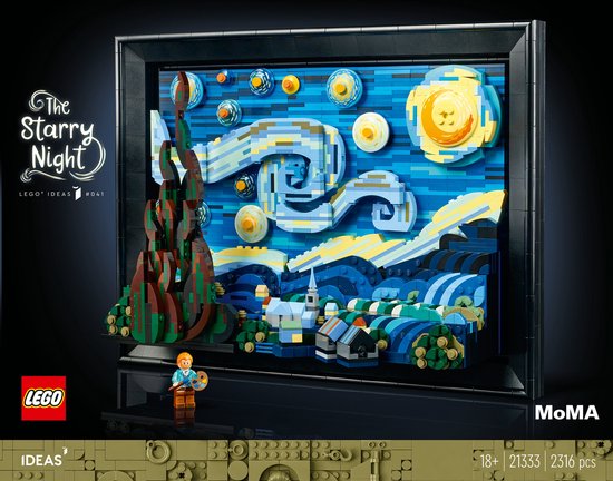 LEGO Ideas Vincent van Gogh - De sterrennacht Decoratie Set voor Volwassenen - 21333