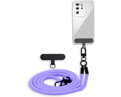 Cadorabo mobiele telefoonketting geschikt voor Samsung Galaxy S4 in PAARS met verstelbaar riemkoord om om je nek te hangen