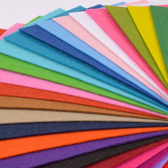 Lot de patchs en feutre Assortiment A5 2mm, 30 feuilles