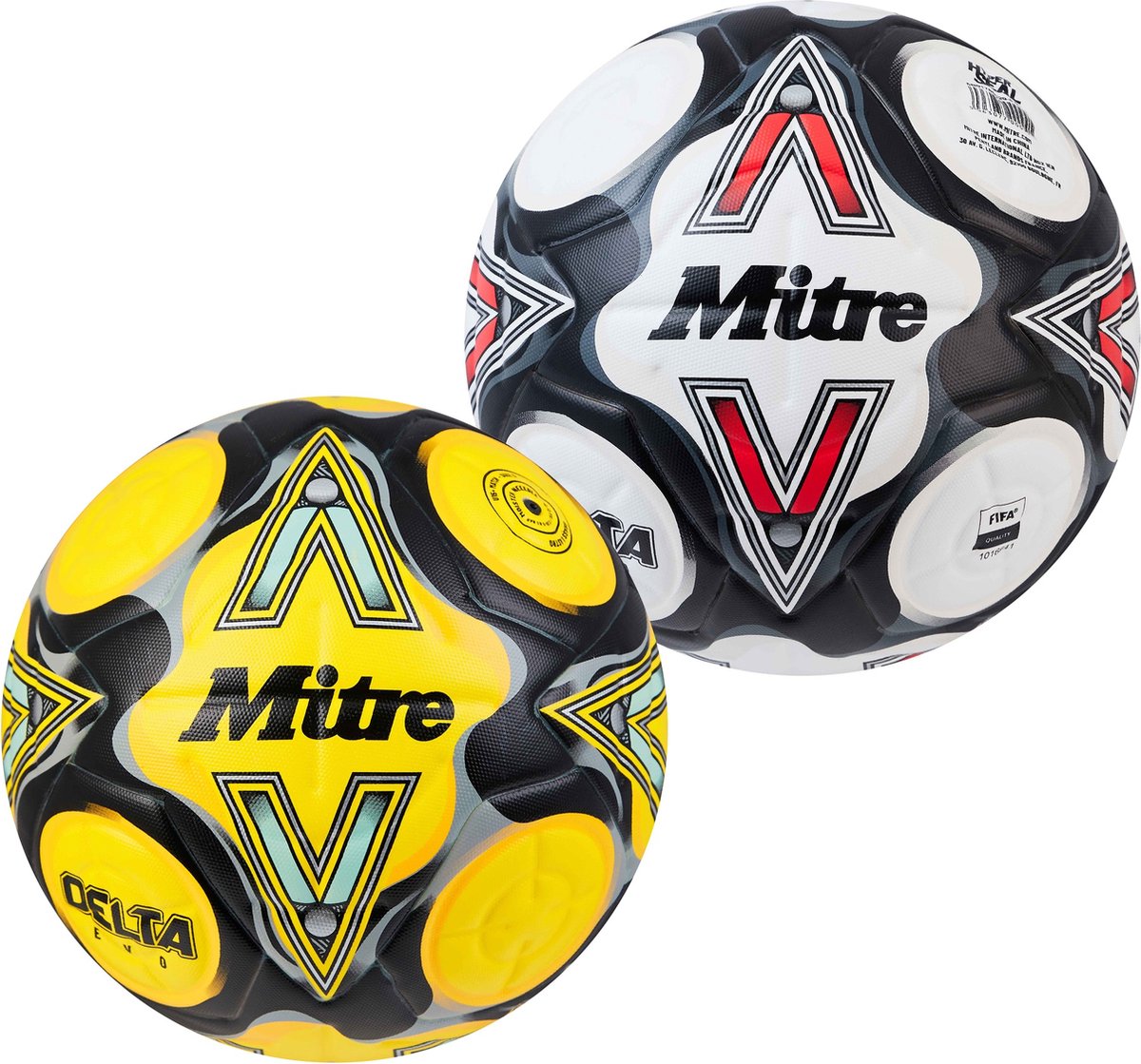 1200x1119.jpg Mitre Delta Evo Voetbal Geel 4 - Afbeelding 1