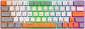 Bol.com HXSJ V500 Bedrade Mechanisch Gaming Toetsenbord - RGB Verlichting - QWERTY - 63 Keys - Blue Switch - Grijs oranje aanbieding