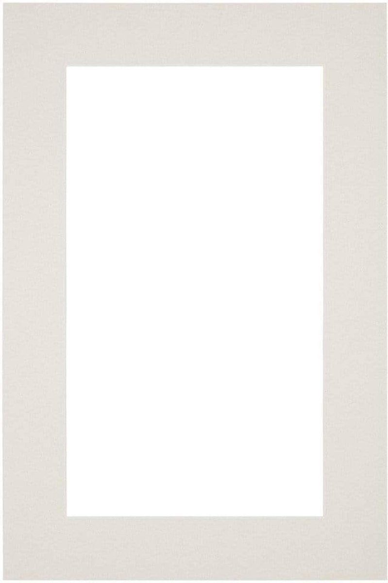 Passe-Partout Fotomaat 10x20 cm - Lijstmaat 20x30 cm - Lichtgrijs - Museumkarton - Fotolijst niet inbegrepen