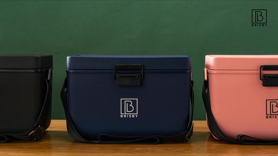 Brisby Glacière - Frigo box - Glacière - Voiture - Légère - Boîte à pain - 12L - 2 éléments de refroidissement gratuits de 450 ml chacun - Incl. Séparateurs Planches à découper - Ouvre-bière - Ouvre-bouteille - Max. Isolation 40 heures - Zwart