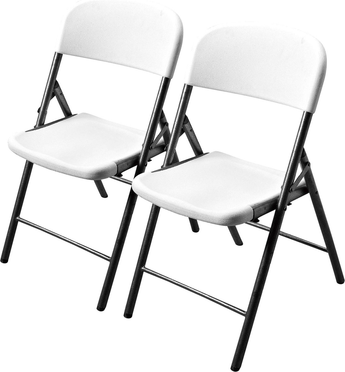 Erro Klapstoelen - Inklapbare stoelen - Wit - 2 stuks Antraciet