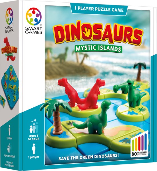 Foto: Smartgames dinosaurs mystic islands 80 opdrachten breinbreker