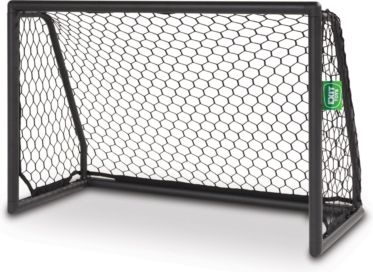 EXIT Scala Aluminium Voetbaldoel 120x80cm - Weerbestendig - Voetbal Goal - Voor Kinderen - Tuin - Zwart