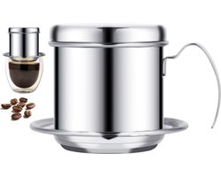 Vietnamese Koffie Maker - Pour Over Permanent RVS koffiefilter - Slow Coffee Maker - Cafetière Drip Gieter - Dripper Koffiemaker - Handmatig Filterkoffie koffiezetapparaat met Herbruikbaar Koffie Filter - Koffiefilterhouder V60 set - 250 ML Vietnamese Koffie Maker - Pour Over Permanent RVS koffiefilter - Slow Coffee Maker - Cafetière Drip Gieter - Dripper Koffiemaker - Handmatig Filterkoffie koffiezetapparaat met Herbruikbaar Koffie Filter - Koffiefilterhouder V60 set - 250 ML