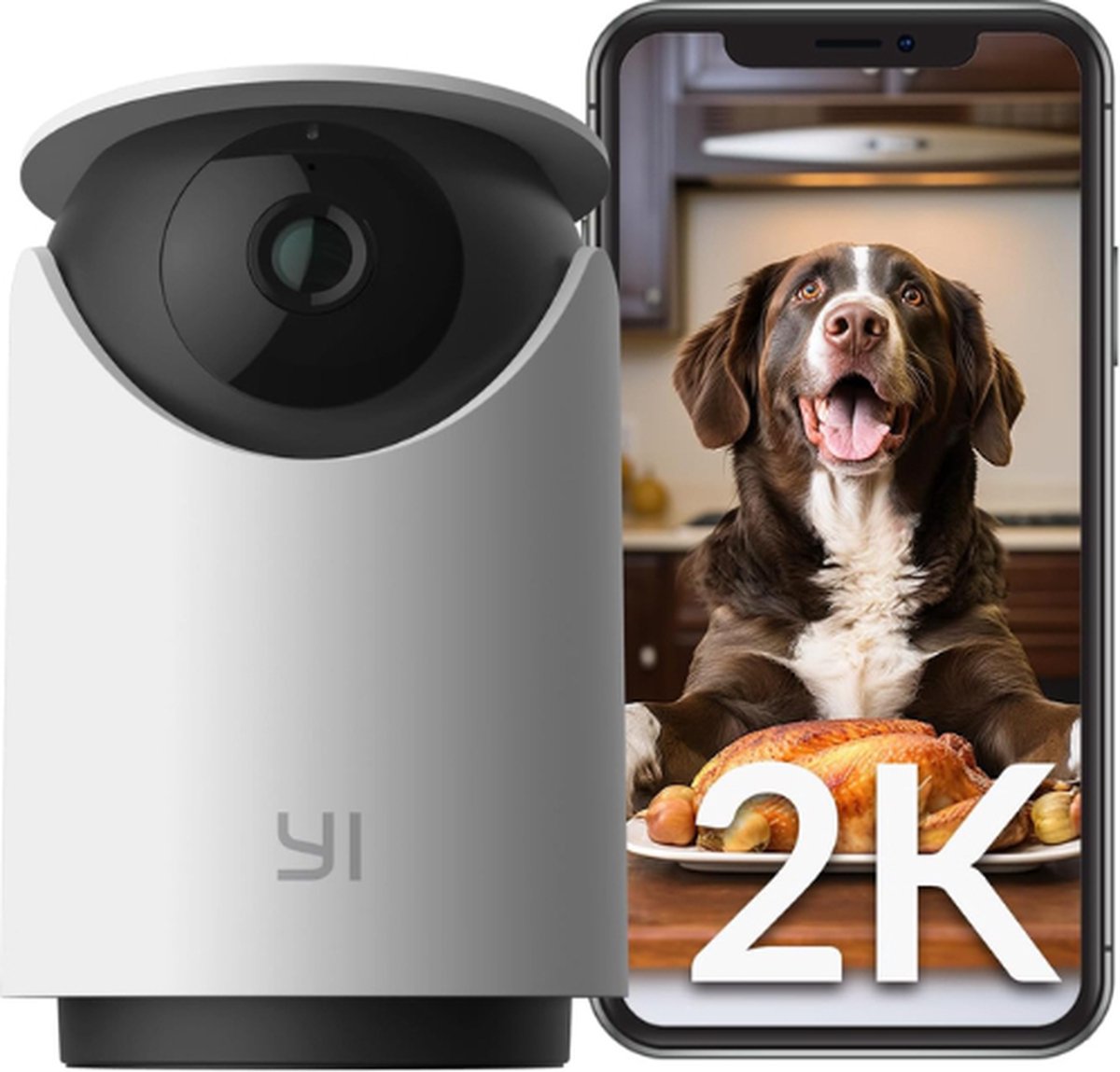 YI® Hondencamera - Hondencamera Met App - Indoor Camera - Huisdiercamera - Petcam - Pet Camera - Huisdier Camera - Geschikt Voor Honden / Katten / Huisdieren