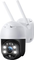 Beveiligingscamera - Voor buiten - 360 graden - 1080P Full HD - Wit