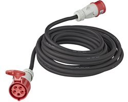 ProPlus Krachtstroom Verlengkabel - CEE - 20 meter - 400V - 5-polig - IP44 - UV-bestendig - Verlengsnoer - Aansluitsnoer - Binnen en Buiten - Zwart