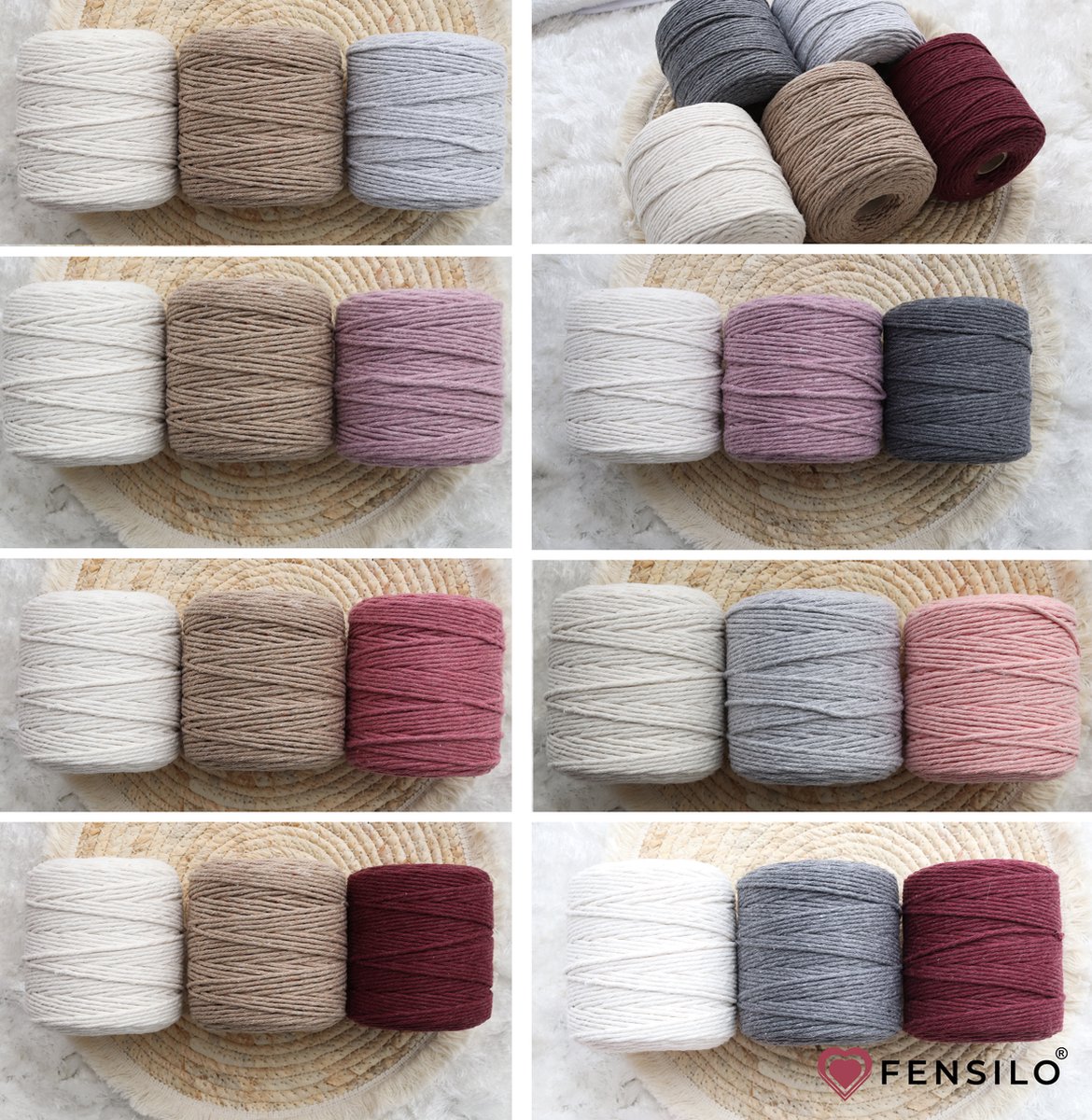 3mm x 200m Pastel Pink macramé katoenen koord Macrame Touw|kleuren om mee te knutselen|Garen voor Wandkleed en Plantenhanger Zelf Maken|Dromenvanger||engel van macramé — afbeelding 9