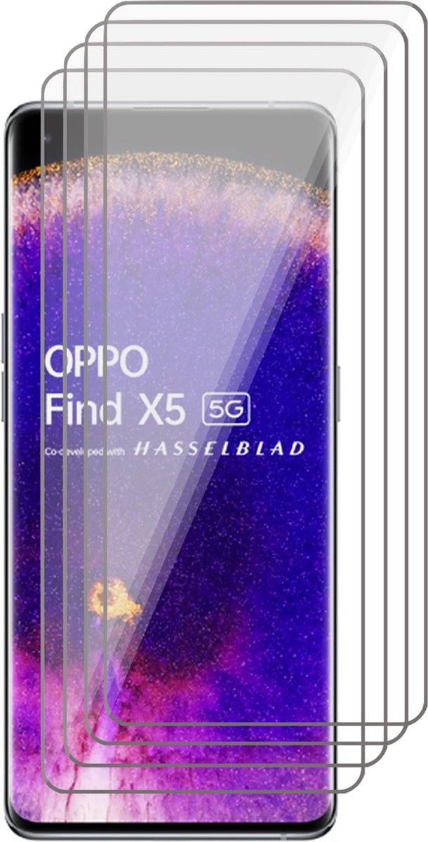 Screenprotector geschikt voor Oppo Find X5 - 4x Glas Screen Protector