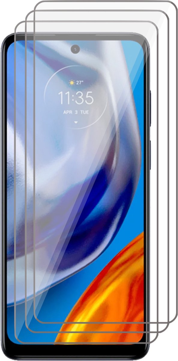 Screenprotector geschikt voor Motorola Moto E32 / E32s - 3x Glas Screen Protector