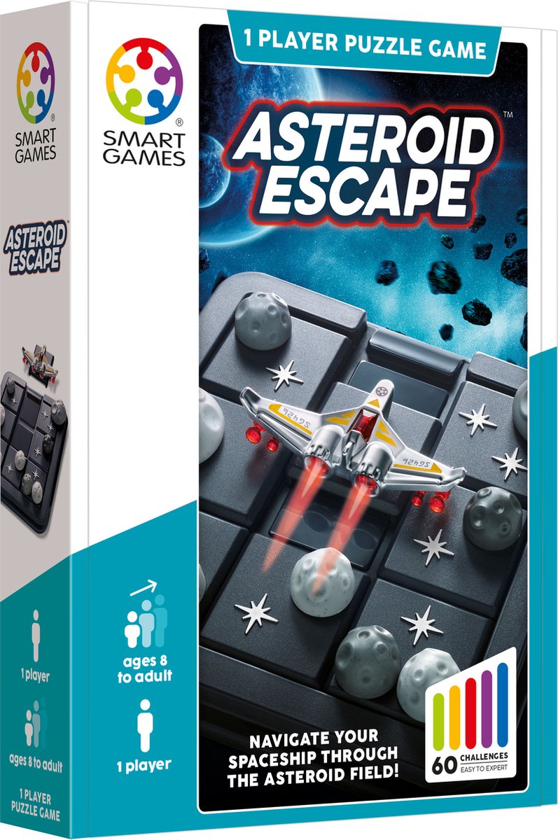 SmartGames - Asteroid Escape - Schuifpuzzel - 60 opdrachten