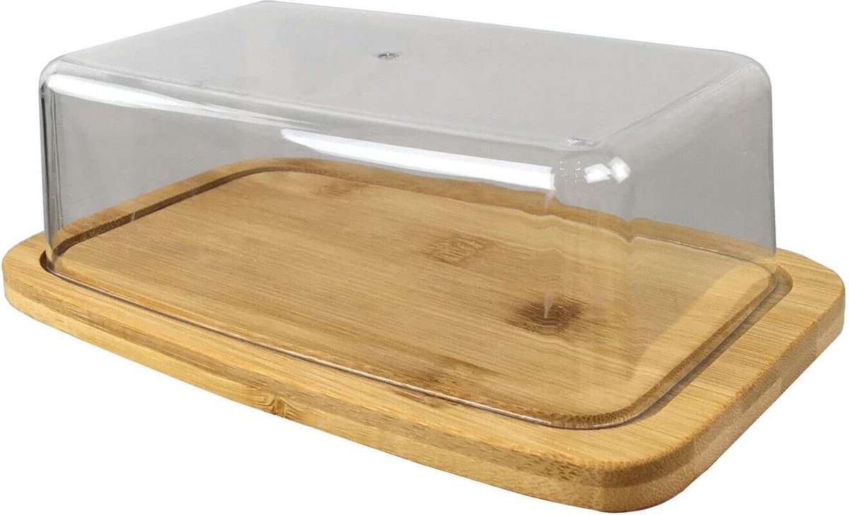 Houten botervloot met deksel Botervloot van duurzaam hout