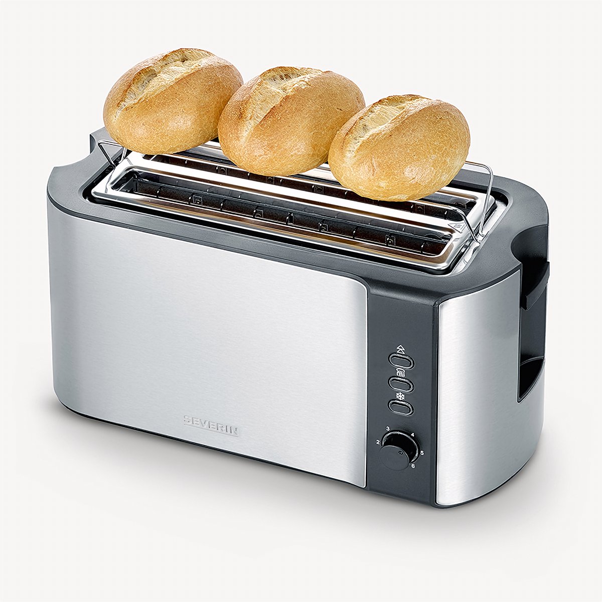 Severin AT 2590 - Broodrooster - Toaster - Long-slot - 4 Sneden - Geborsteld RVS thumbnail 7