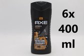 Bol.com Axe Douchegel Leather & Cookies 3-in-1 - 6 x 400 ml - XL Voordeelverpakking aanbieding
