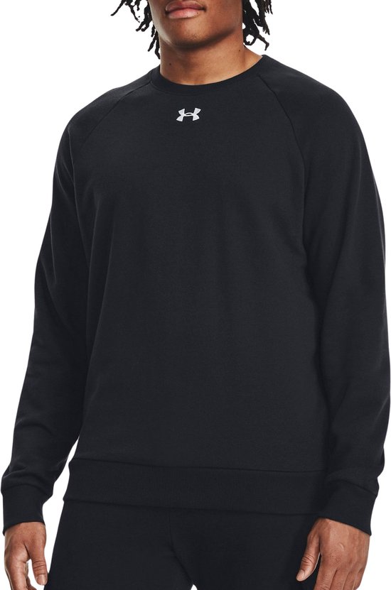 Foto: Under armour ua rival fleece crew heren trui zwart maat l