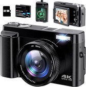 4K Digital Camera, 64MP UHD 18X Zoom Autofocus Compact