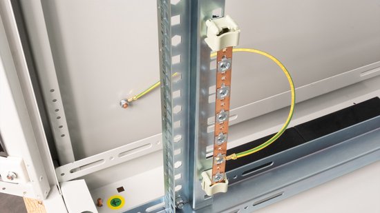 Rail de compensation de potentiel ROLINE, 220 mm avec câble de mise à la terre