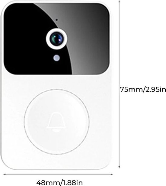 UCOCARE videodeurbel draadloos met bel, 2K 3MP WiFi-camera, 10000 mAh- batterij, PIR-bewegingsdetectie, spraakbericht, nachtzicht, 2-weg audio, IP67, ondersteunt SD-kaart & cloudopslag, zwart (P3 UCOCARE videodeurbel draadloos met bel, 2K 3MP WiFi-camera, 10000 mAh- batterij, PIR-bewegingsdetectie, spraakbericht, nachtzicht, 2-weg audio, IP67, ondersteunt SD-kaart & cloudopslag, zwart (P3