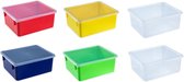 Bol.com Opbergbox - 16L - Kunststof - Multicolor - Set van 12 met deksels opbergboxen Opbergbox met deksel opbergdozen aanbieding