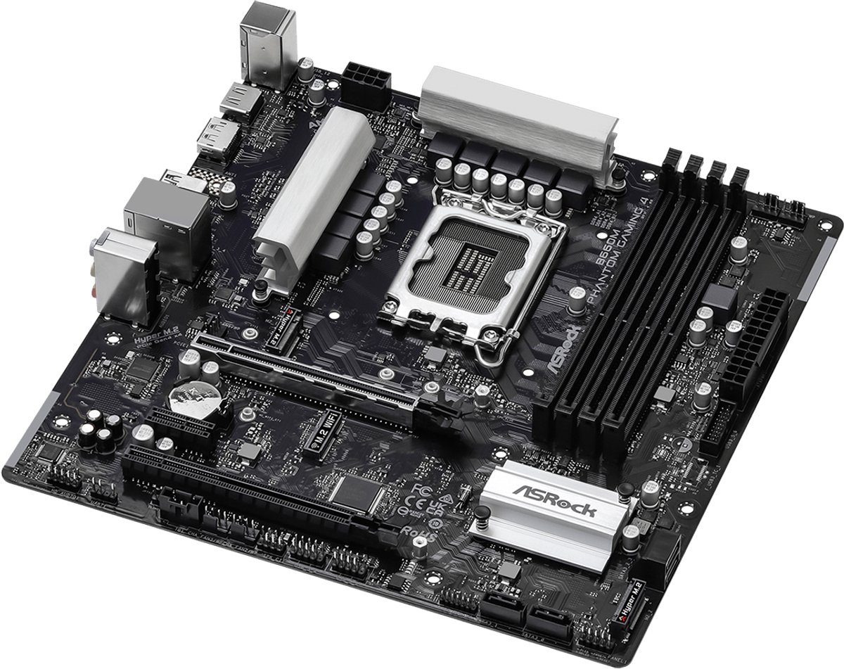 Asrock B660M Phantom Gaming 4 Intel B660 Lga 1700 Micro Atx moederbord - afbeelding 2