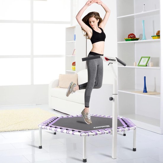 Silent Trampoline 122 cm stille mini trampoline bungee rebounder jumping cardio. bol