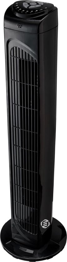 Dreo Torenventilator met Afstandsbediening van 106 cm, 1-12 uur Timer, 50W Stille Staande Ventilator met Oscillatie 90 Graden, 4 Snelheden, 4 Modi, Mobiele Ventilator voor Huis Bureau, Zwart