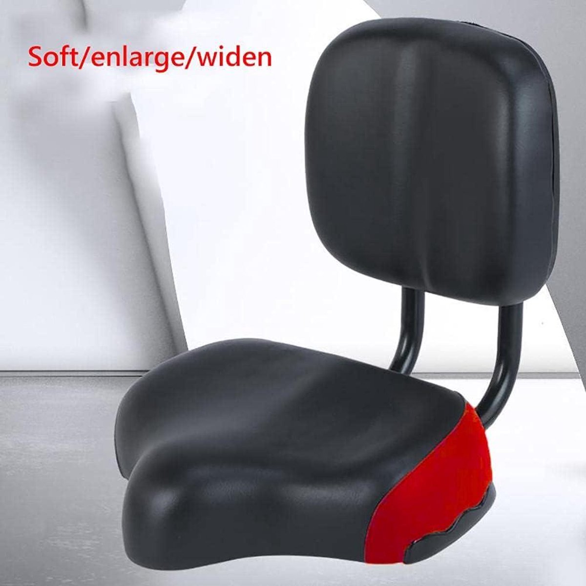 Extra Breed Fietszadel Met Rugleuning En Comfortabel Ergonomisch Ontwerp Voor Mannen En Vrouwen Lederen Zadeldek Voor Driewieler
