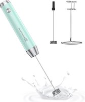 Bol.com Oplaadbare melkopschuimer - draagbare elektrische schuimmaker met waterdichte afneembare roestvrijstalen garde - drankmi... aanbieding